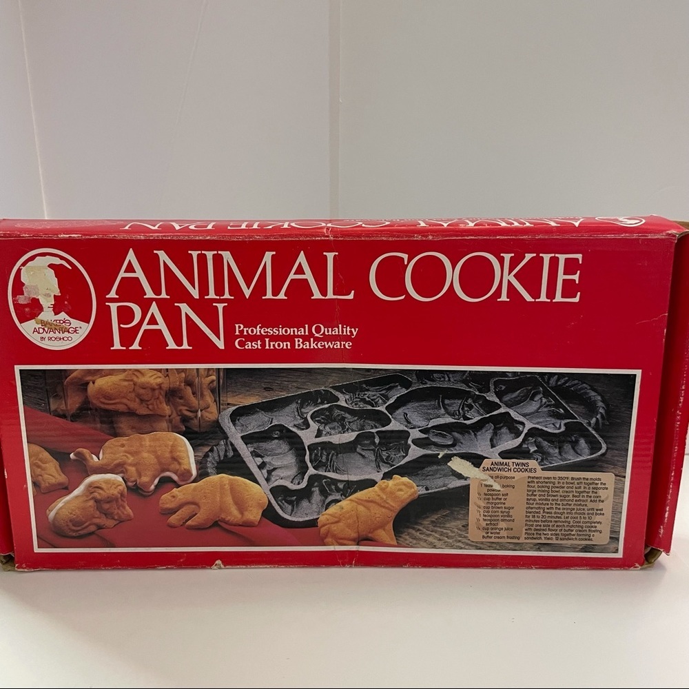 Roshco Baker’s Ad NWT Cast Iron Animal Baking Pan